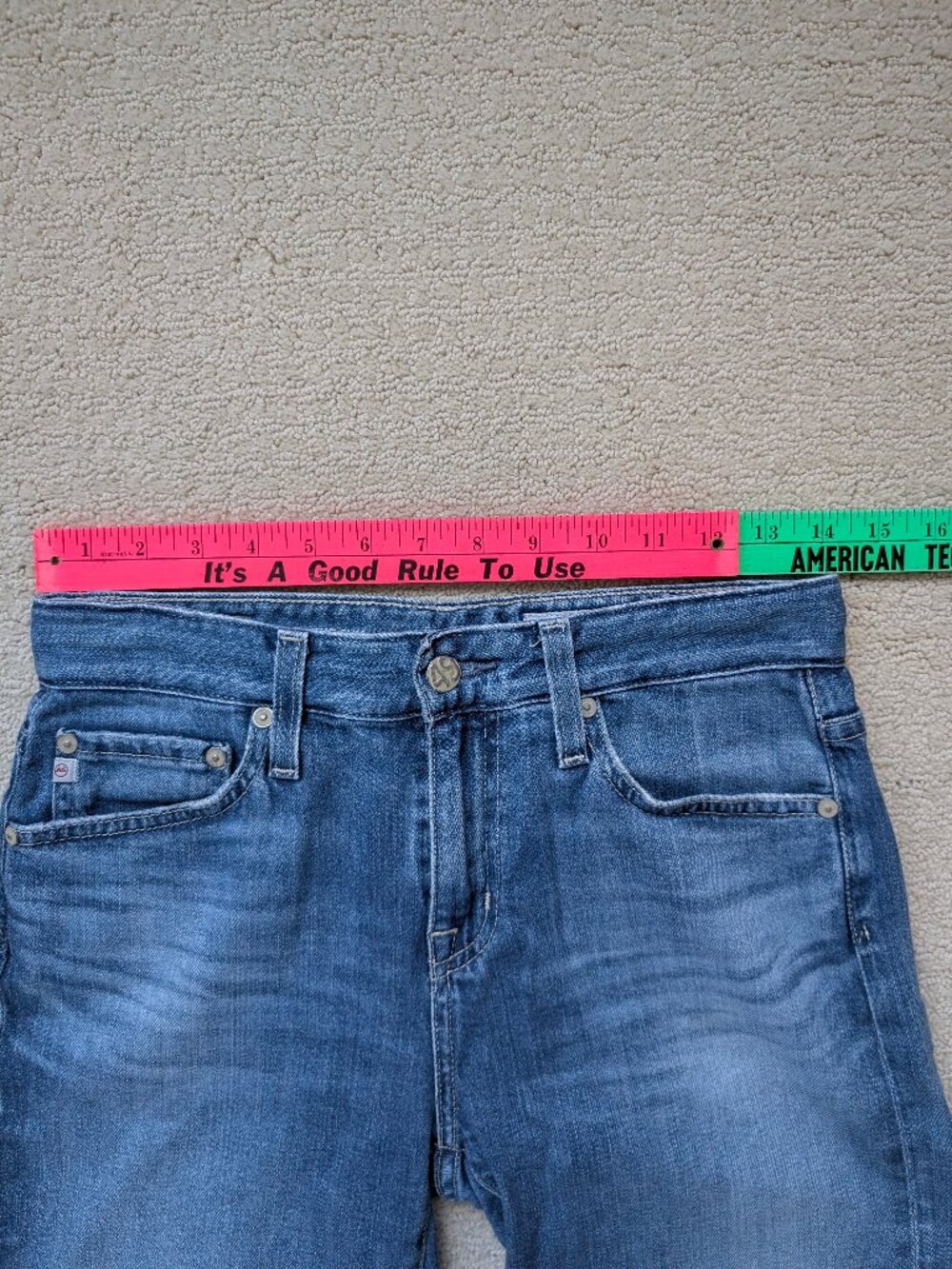 AG sz 24 Ex-boyfriend 17 years Slouchy Slim light blue Jeans Adriano Goldschmied - Picture 9 of 11